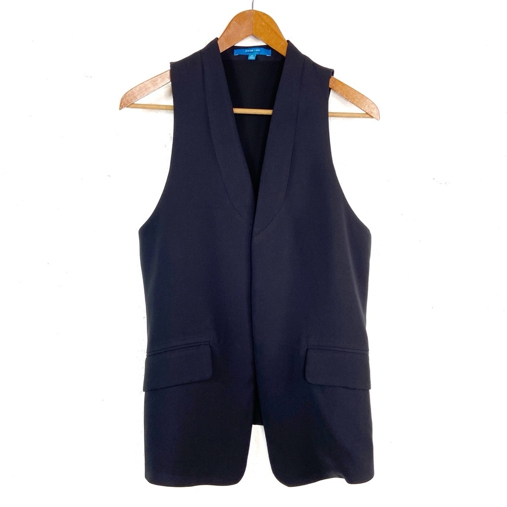 Derek Lam for Design Nation Black Sleek Open Vest